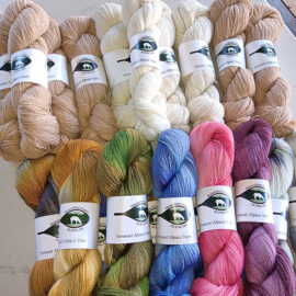 Alpaca yarn from Snowshoe Farm, Vermont